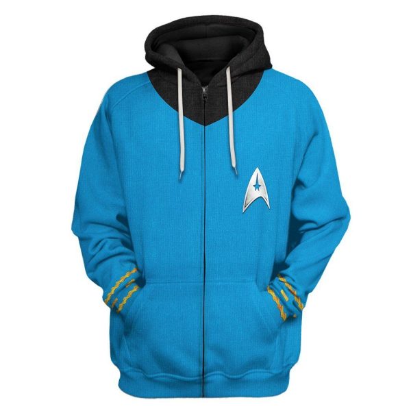 Star Trek The Original Series 1966 1969 Blue 3D Hoodie