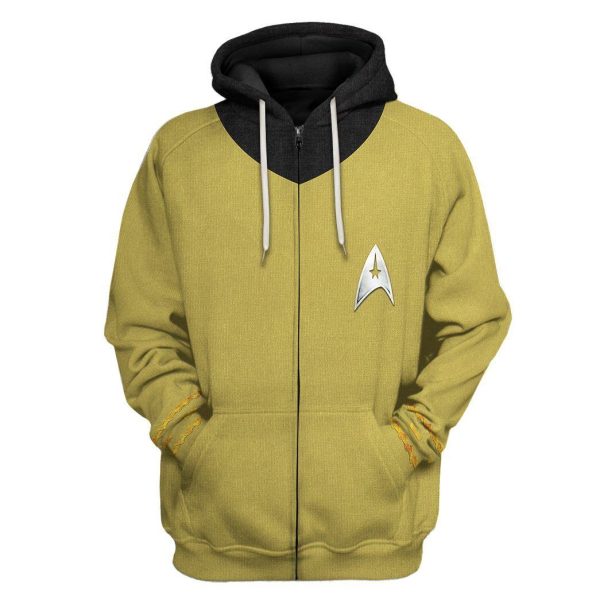 Star Trek The Original Series 1966 1969 Yellow 3D Hoodie