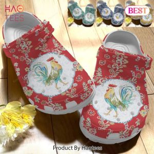 Strong Rooster For Mother Day Chicken Flower Gift For Lover Rubber Crocs Clog Shoes Comfy Footwear