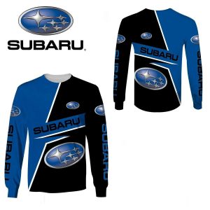 Subaru Racing Blue – Black 3D Hoodie