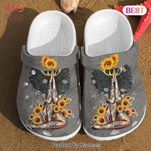 Sunflower Crowned Girl Crocs Yoga Girl Crocs Yoga Girl Clog Rubber Crocs Clog Shoes Comfy Footwear