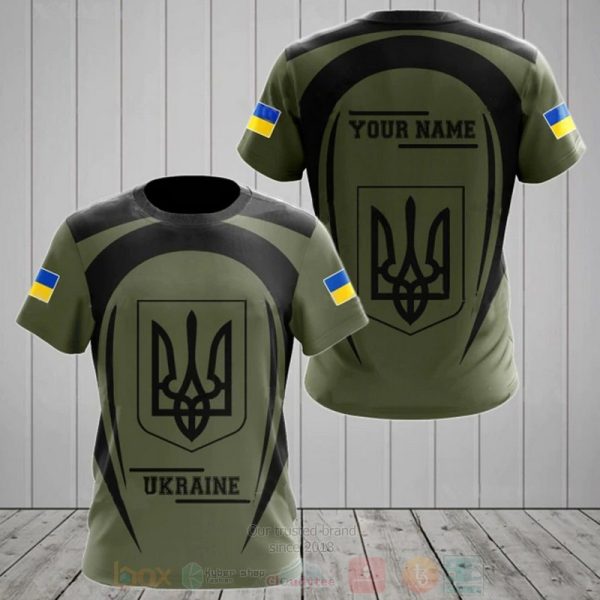 Support Ukraine Ukrainian Flag Custom Name 3D Hoodie