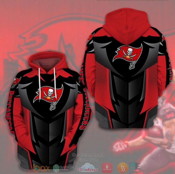 Tampa Bay Buccaneers Nfl Red Black 3D Hoodie