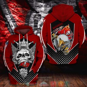 Tampa Bay Buccaneers Nfl Skull Wing Eagle 3D Hoodie