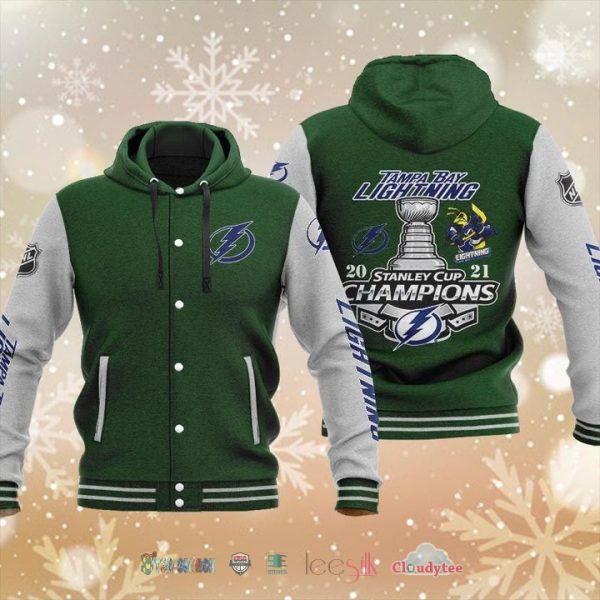 Tampa Bay Lightning 2021 Stanley Cup Champions Baseball Hoodie Jacket