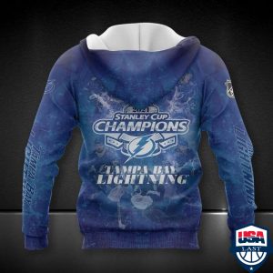 Tampa Bay Lightning Nhl Stanley Cup Champions 2021 Ver 1 All Over Printed Hoodie