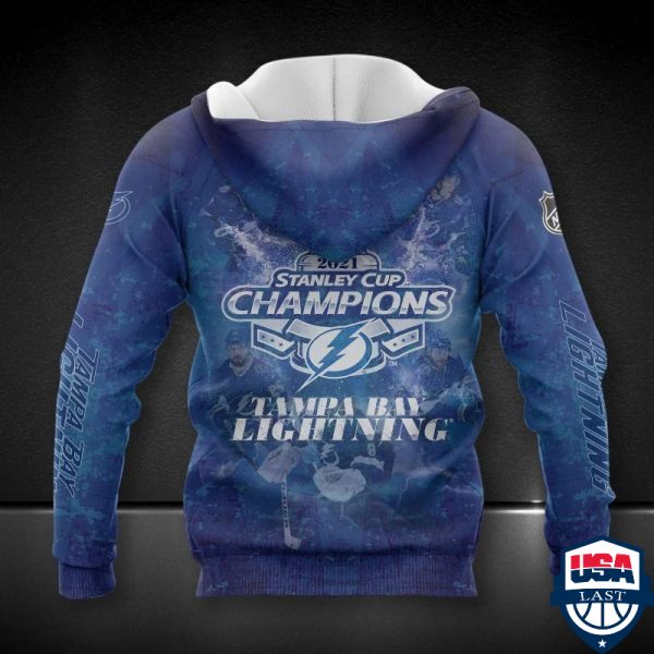 Tampa Bay Lightning Nhl Stanley Cup Champions 2021 Ver 1 All Over Printed Hoodie