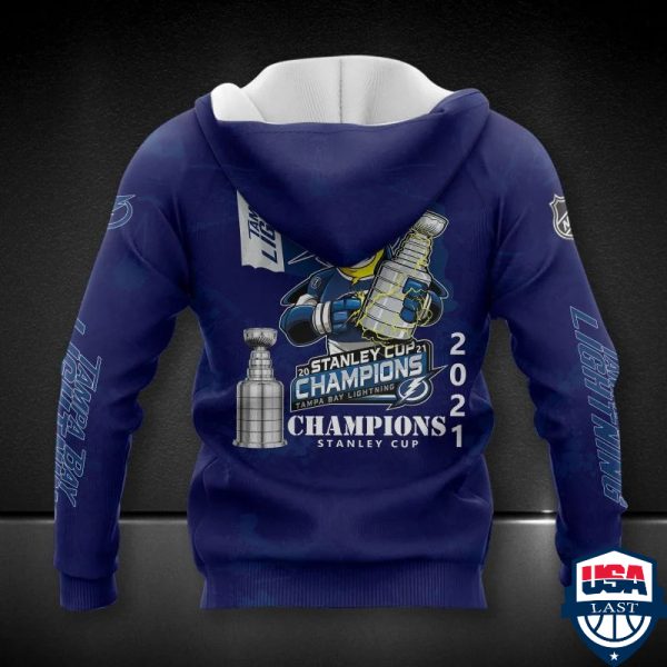 Tampa Bay Lightning Nhl Stanley Cup Champions 2021 Ver 3 All Over Printed Hoodie