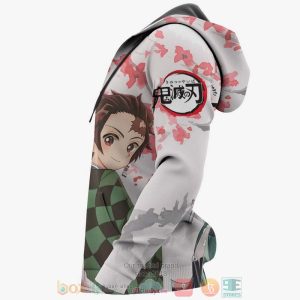 Tanjiro And Kanao Kimetsu Anime White 3D Hoodie