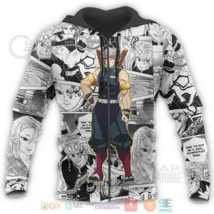 Tengen Uzui Kimetsu Anime Mix Manga 3D Hoodie