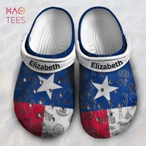 Texas Flag Personalized Crocs Shoes With Your Name