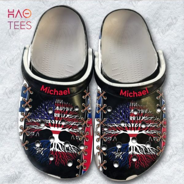 Texas Roots Gift Texan American Flag Crocs Shoes