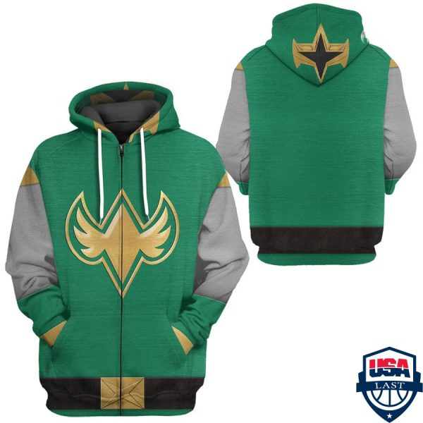 The Green Samurai Rangers Ninja Storm 3D Hoodie Apparel