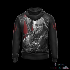 The Witcher Geralt Evil Is Evil Unisex 3D Zip Hoodie T-Shirt