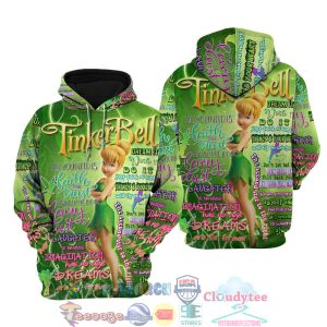 Tinker Bell Punk Words Pattern Disney Quotes Hoodie 3D