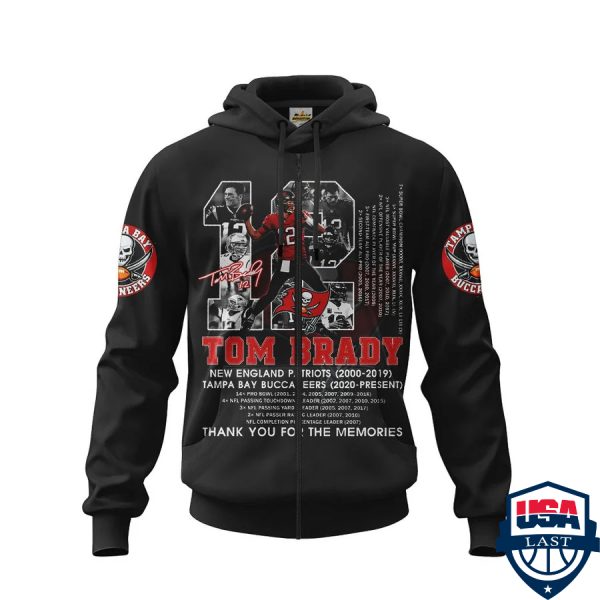 Tom Brady 12 Tampa Bay Buccaneers Thank You For The Memories 3D Hoodie Apparel