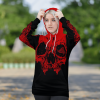 Triple Horn Of Odin Skull Red Black 3D Shirt