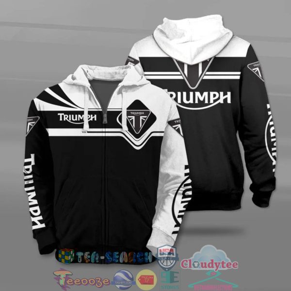 Triumph Motorcycles All Over Printed T-Shirt Hoodie