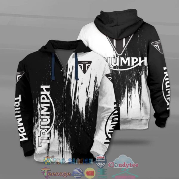 Triumph Motorcycles Ver 2 All Over Printed T-Shirt Hoodie