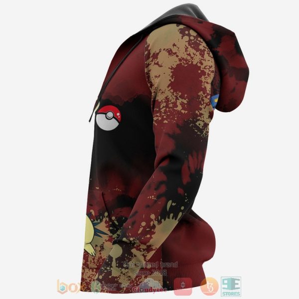 Typhlosion Pokemon Anime Tie Dye Style 3D Hoodie