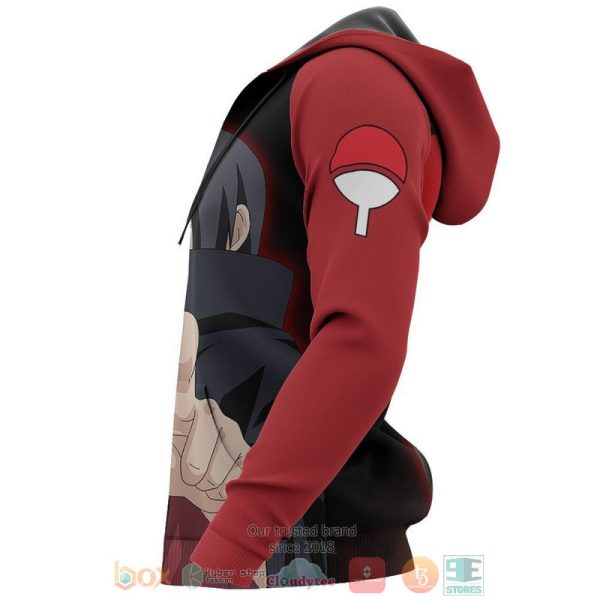 Uchiha Itachi Sharingan Eyes Anime 3D Red Hoodie