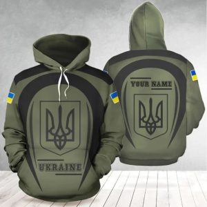 Ukraine Support Ukraine Ukrainian Flag Custom Name 3D Hoodie