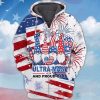 Ultra Maga And Proud Of It White-Blue 3D Hoodie