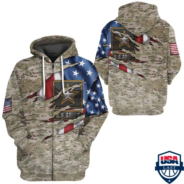 Us Army 3D Hoodie Apparel