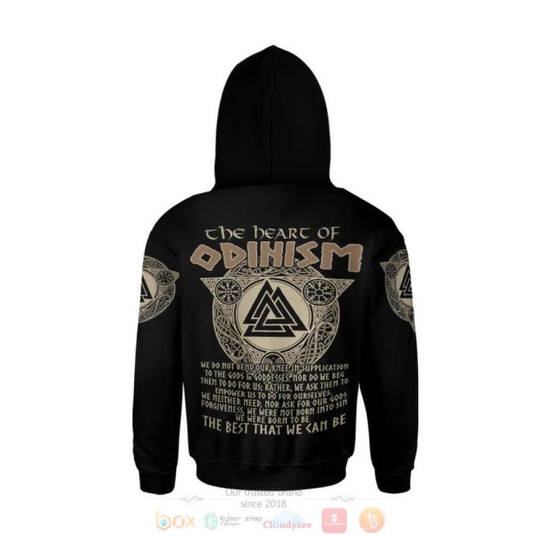 Valknut The Heart Of Odinism 3D Hoodie