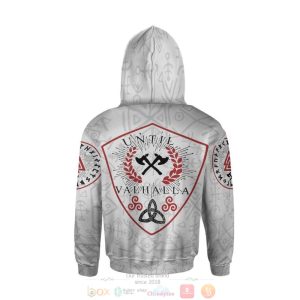 Valknut Until Valhalla White 3D Hoodie