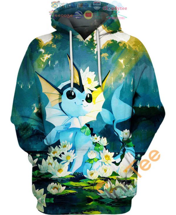 Vaporeon Pokemon Hoodie 3D