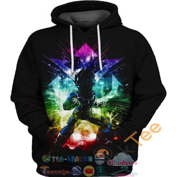 Vegeta Final Flash Rainbow Dragon Ball Hoodie 3D