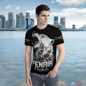 Viking Fenrir Is Tied With Chains 3D Shirt