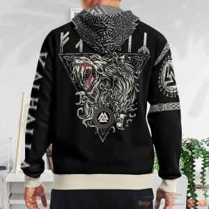 Viking Fenrir Wolf And Raven 3D Shirt