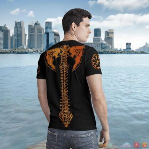 Viking Skull Viking And Backbone Is An Ax 3D Shirt