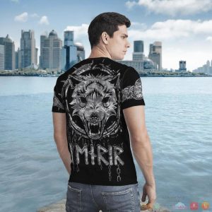 Viking Tree Of Life Fenrir Wolf 3D Shirt