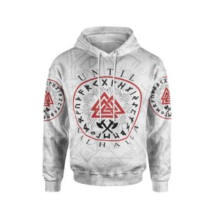 Viking Until Valhalla 3D Over Printed Hoodie