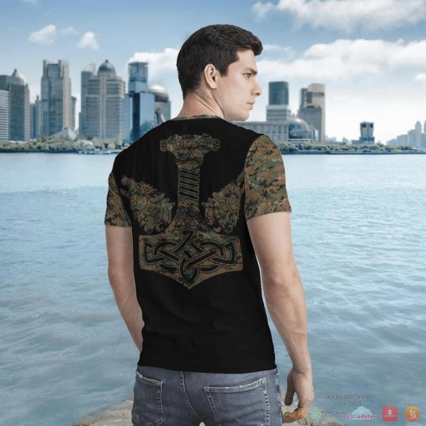 Viking Viking Camo Hammer Wolf 3D Shirt