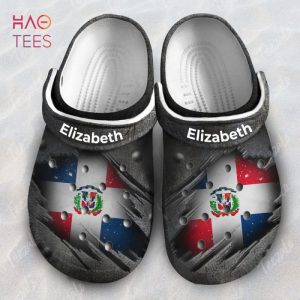 Vintage Dominican Flag Personalized Crocs Shoes With Your Name