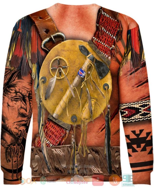 Warrior Style Native Ameican Red Skin 3D Shirt