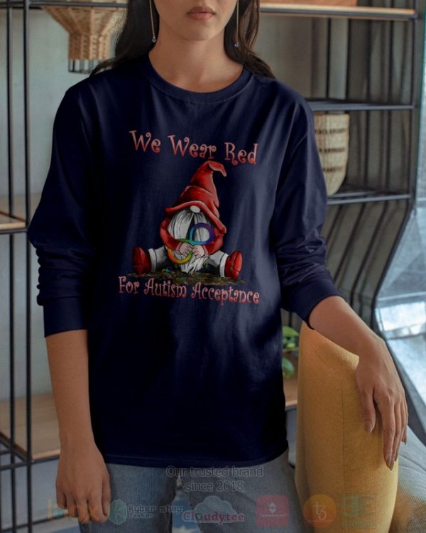 We Wear Red For Autism Acceptance Hoodie