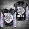 Weed Don’T Care Bear Get High 3D Hoodie