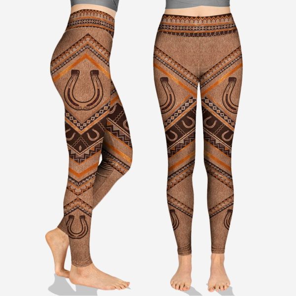 Wild Horse Tribal Pattern Personalized All Over Printed Hoodie And Leggings