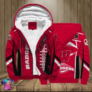 Wisconsin Badgers Football Team Full Print Fleece Hoodie