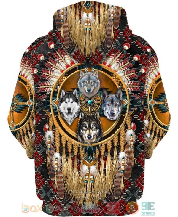 Wolf Native American 3D Hoodie