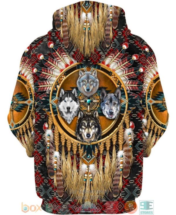 Wolf Native American 3D Hoodie