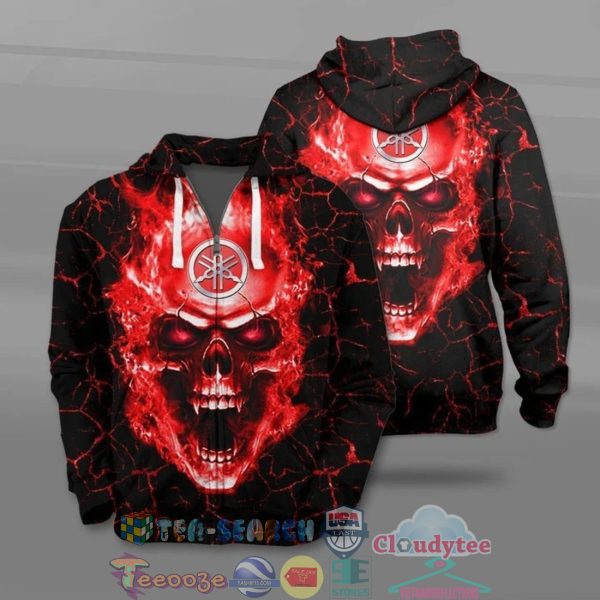 Yamaha Skull Ver 1 All Over Printed T-Shirt Hoodie