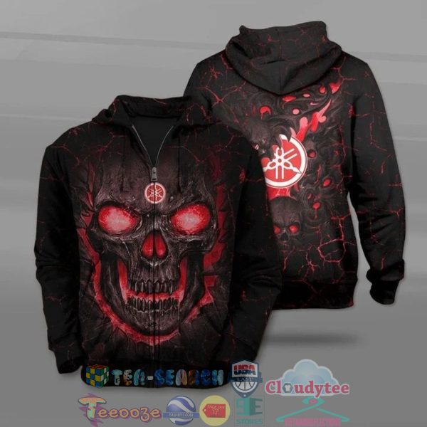 Yamaha Skull Ver 2 All Over Printed T-Shirt Hoodie