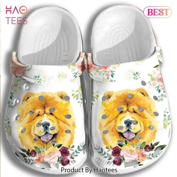 Yellow Dog Croc Shoes For Men Women – Flower Animal Shoes Crocbland Clog Gifts For Son Daughter