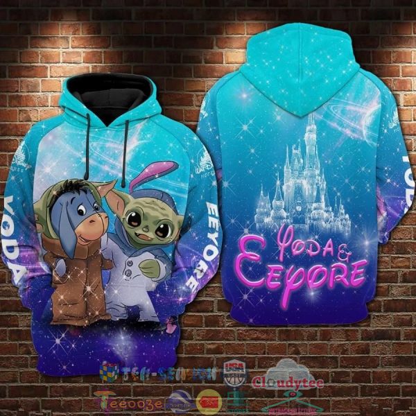 Yoda And Eeyore Disney Castle 3D Hoodie